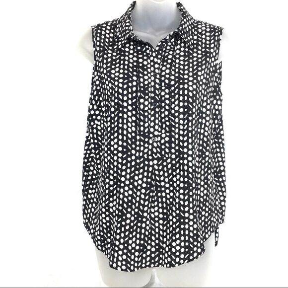 Tommy Hilfiger sleeveless black white polka dots - Picture 1 of 7